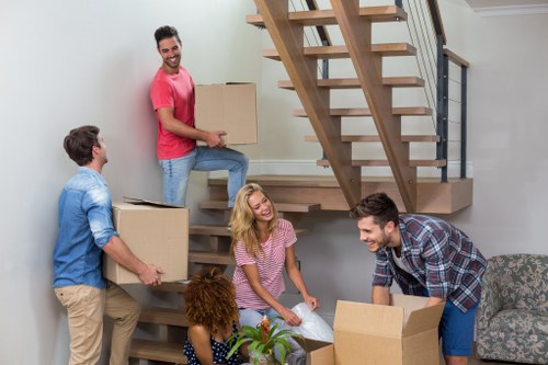 Professional packing boxes prepared for a Shepherds Bush home move