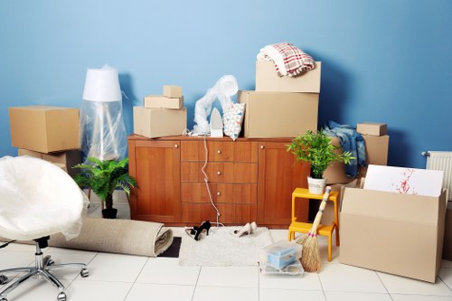 Removals van and furniture loading for a Shepherds Bush property move