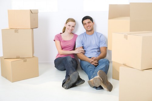 Packed moving vehicle for furniture and boxes in West London