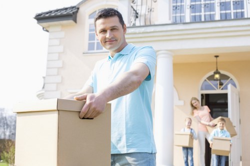 Safety-focused moving team assessing access and hazards