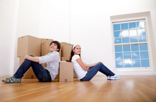 Local removals vehicle prepared for a West London house move