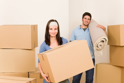 Loading boxes and student furniture for a local West London move